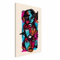 Visages Art Abstrait expressionnisme peinture digitale Visages Art Abstrait expressionnisme peinture digitale