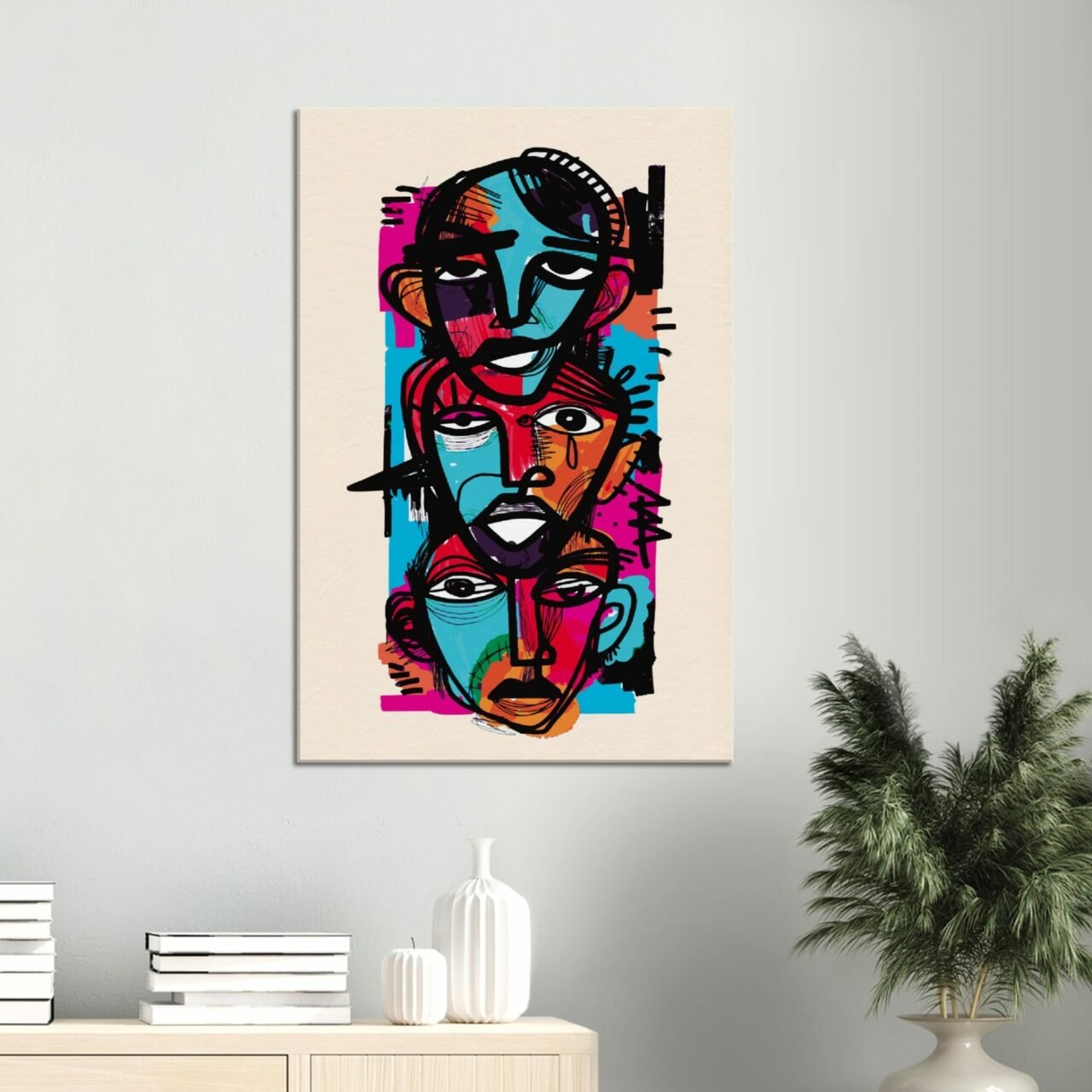 Visages Art Abstrait expressionnisme peinture digitale Visages Art Abstrait expressionnisme peinture digitale