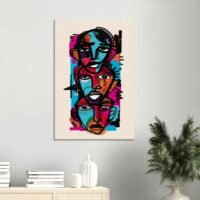 Visages Art Abstrait expressionnisme peinture digitale Visages Art Abstrait expressionnisme peinture digitale