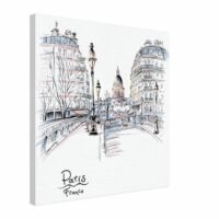 Tableau mural dessin pont de Paris – impression sur toile Dessin pont de Paris