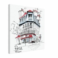 Toile décorative illustration bâtiment parisien Batiment Parisien Illustration