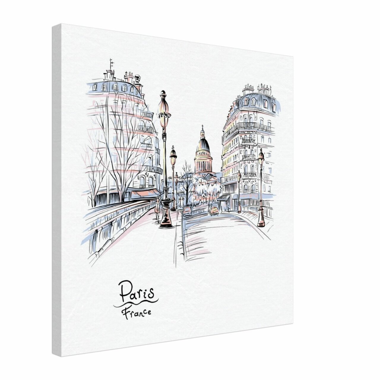 Tableau mural dessin pont de Paris – impression sur toile Dessin pont de Paris