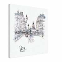 Tableau mural dessin pont de Paris – impression sur toile Dessin pont de Paris