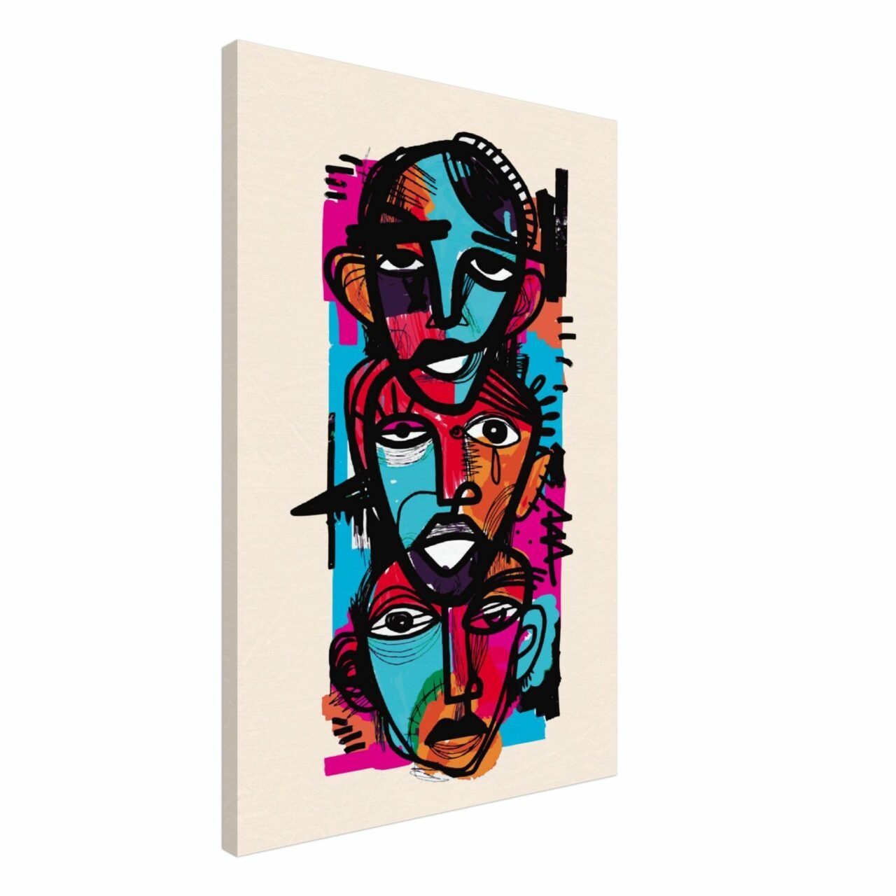 Visages Art Abstrait expressionnisme peinture digitale Visages Art Abstrait expressionnisme peinture digitale
