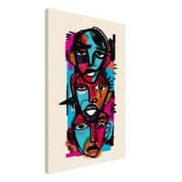 Visages Art Abstrait expressionnisme peinture digitale Visages Art Abstrait expressionnisme peinture digitale