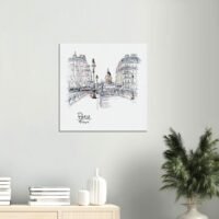 Tableau mural dessin pont de Paris – impression sur toile Dessin pont de Paris