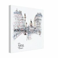 Tableau mural dessin pont de Paris – impression sur toile Dessin pont de Paris