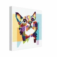 Toile décorative chat graphique style mandala – impression artistique sur toile Chat graphique style Mandala