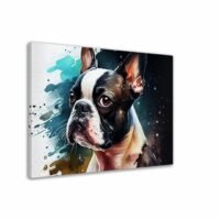 Cadre mural – Aquarelle Portrait d’un Boston Terrier Cadre mural - Aquarelle Portrait d'un Boston Terrier