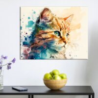 Cadre mural – Aquarelle Chaton Roux cadre mural aquarelle chaton roux
