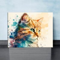Cadre mural – Aquarelle Chaton Roux cadre mural aquarelle chaton roux