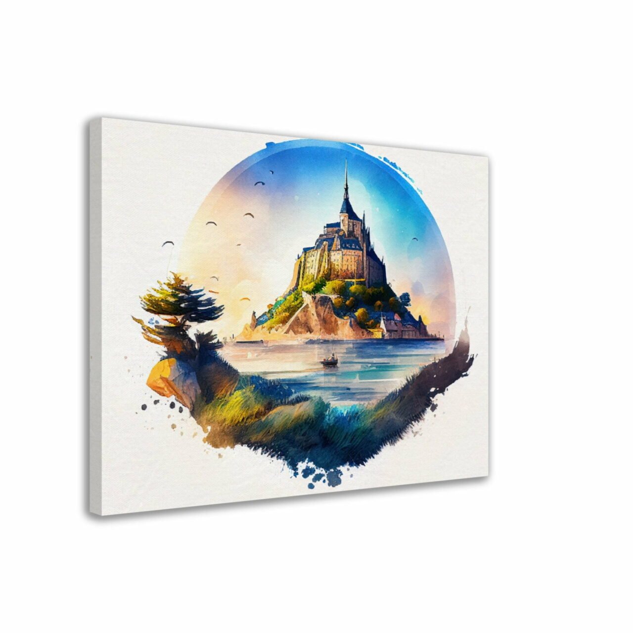 Cadre mural – Aquarelle du Mont Saint Michel Cadre mural - Aquarelle du Mont Saint Michel