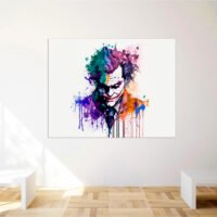 Cadre mural – Portrait du Joker aquarelle colorée cadre mural portrait du joker aquarelle colorée
