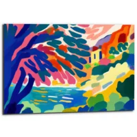 Toile art mural – Peinture colorée Paysage de Collioure toile art mural peinture colorée paysage de collioure