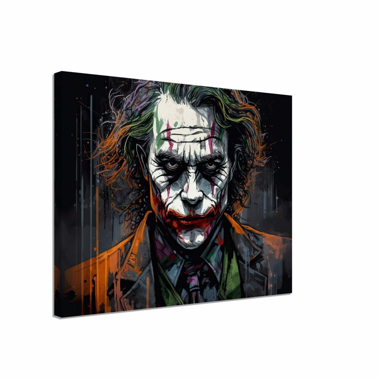 Tableau – Portrait du Joker Dessin en couleur toile exclusive portrait du jocker dessin en couleur