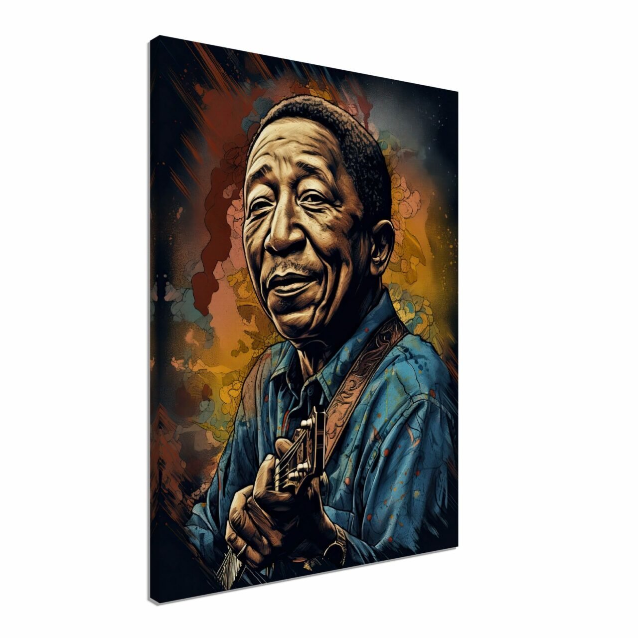 toile cadre décoratif portrait artistique de muddy waters