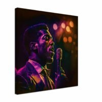 Cadre Vintage – Portrait Chanteur de Soul cadre vintage portrait chanteur de soul