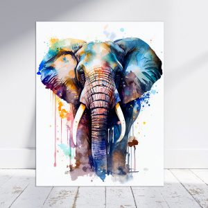 Toile cadre décoratif - Aquarelle Imposant Éléphant