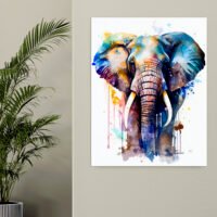 Toile cadre décoratif – Aquarelle Imposant Éléphant toile cadre décoratif aquarelle imposant Éléphant