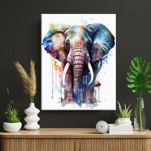 Toile cadre décoratif - Aquarelle Imposant Éléphant