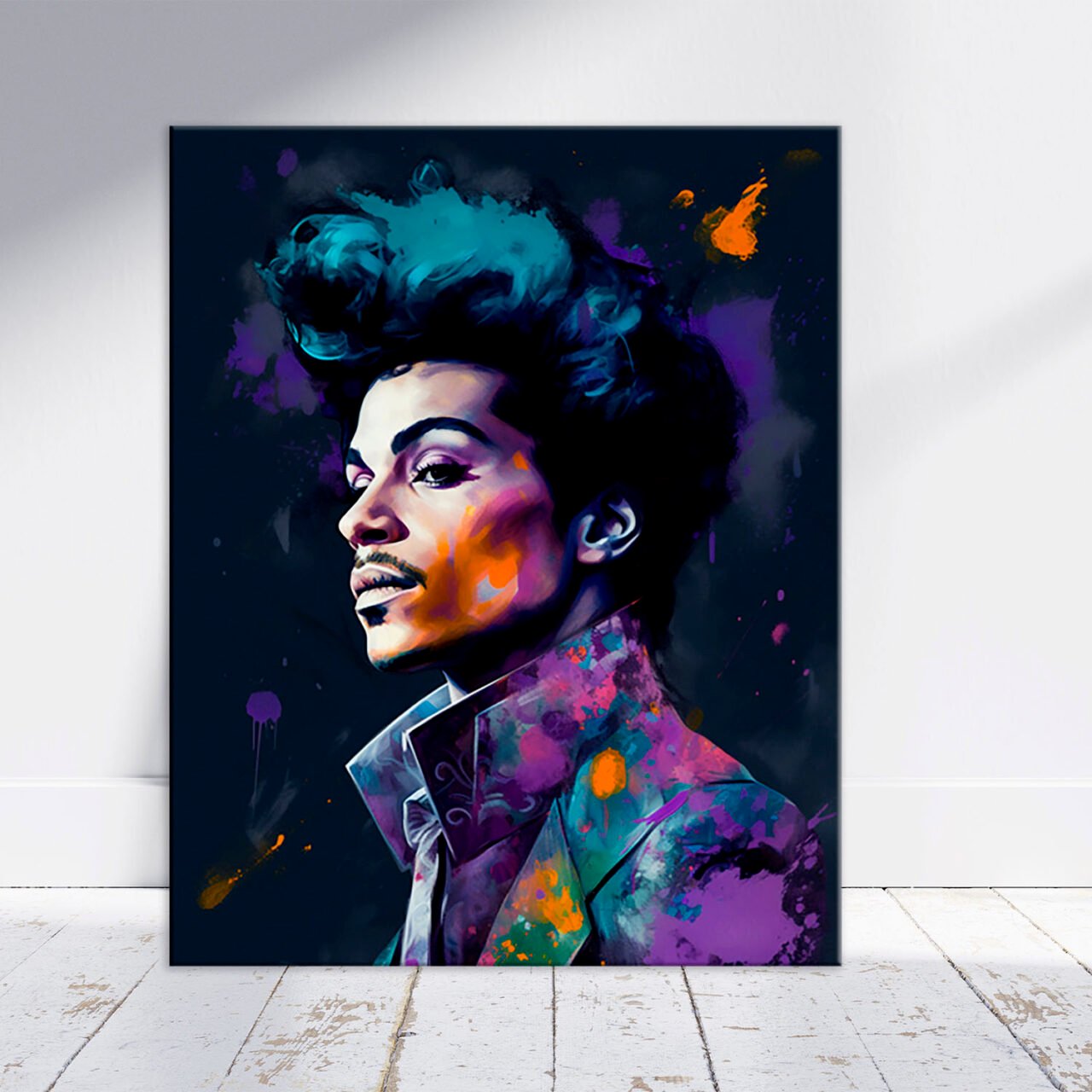 Toile cadre décoratif – Aquarelle Portrait de Prince toile cadre décoratif aquarelle portrait de prince