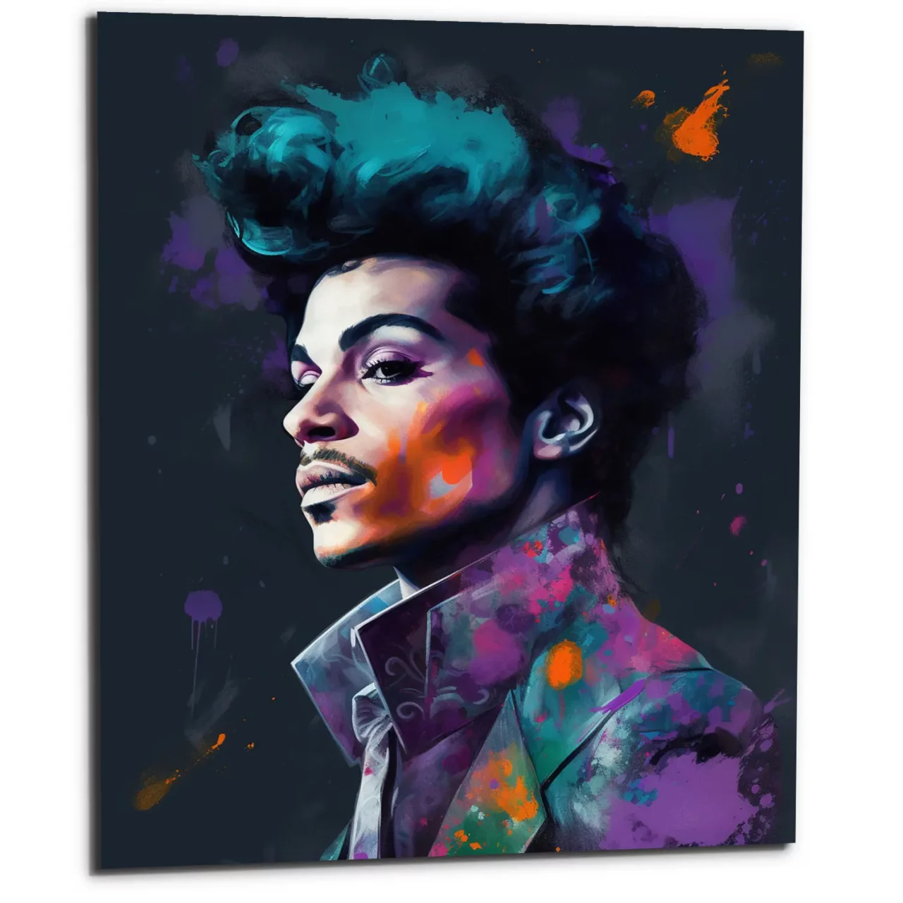 Toile cadre décoratif – Aquarelle Portrait de Prince toile cadre décoratif aquarelle portrait de prince