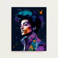 Toile cadre décoratif – Aquarelle Portrait de Prince toile cadre décoratif aquarelle portrait de prince