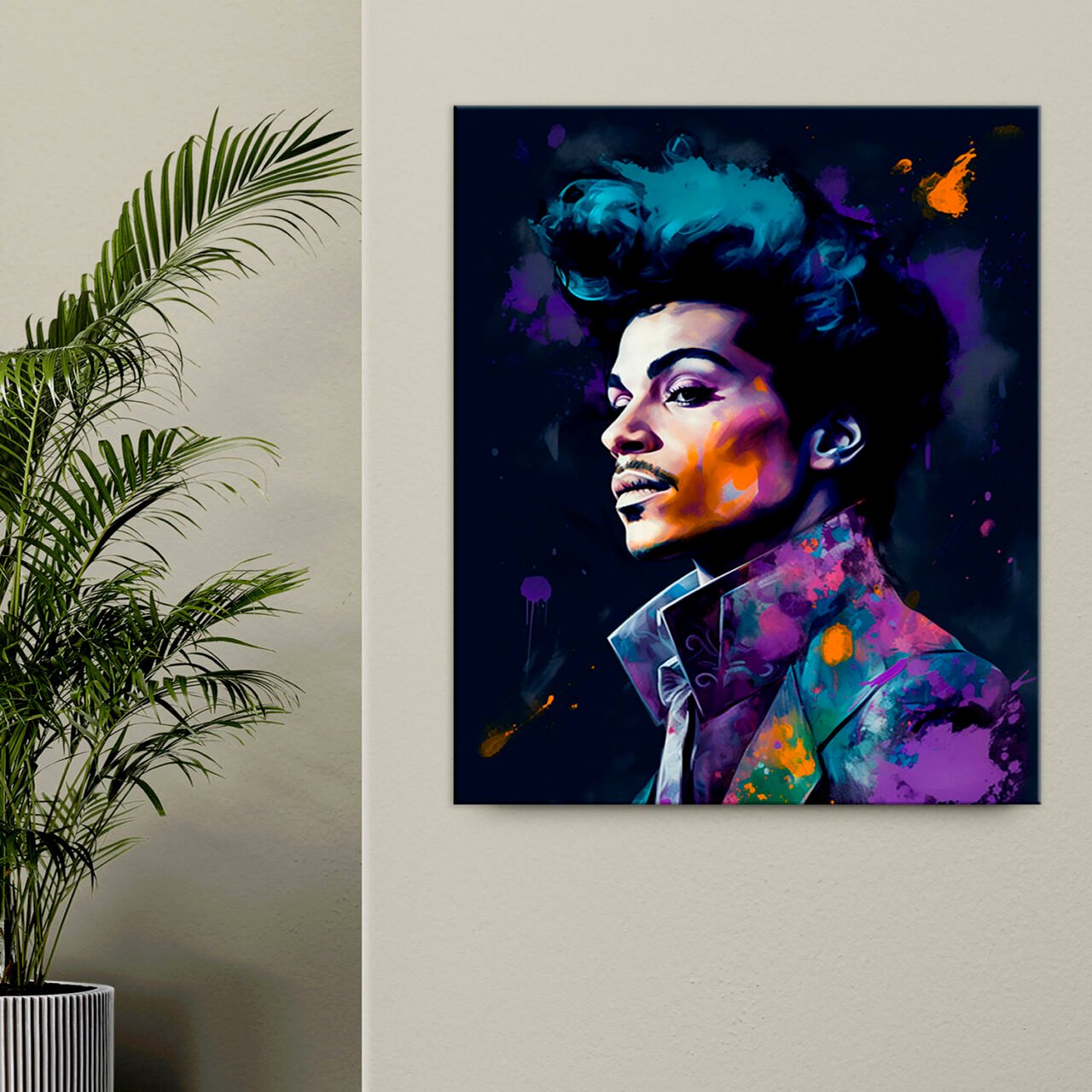 Toile cadre décoratif – Aquarelle Portrait de Prince toile cadre décoratif aquarelle portrait de prince