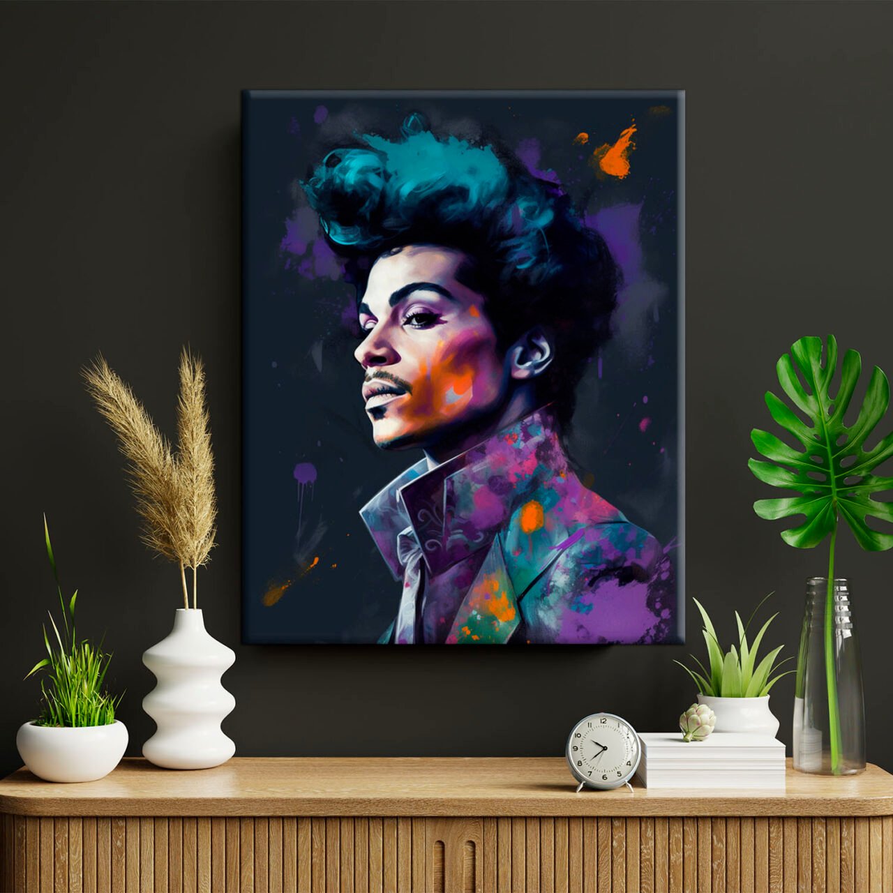Toile cadre décoratif – Aquarelle Portrait de Prince toile cadre décoratif aquarelle portrait de prince