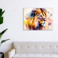 Toile murale – Aquarelle Sérénité du lion toile murale aquarelle sérénité du lion