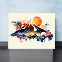 Art décoration murale – Aquarelle Mont Fuji art décoration murale aquarelle mont fuji
