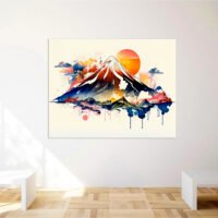 Art décoration murale – Aquarelle Mont Fuji art décoration murale aquarelle mont fuji