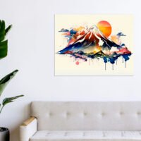 Art décoration murale – Aquarelle Mont Fuji art décoration murale aquarelle mont fuji