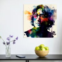 Cadre mural – Portrait Aquarelle John Lennon cadre mural portrait aquarelle john lennon