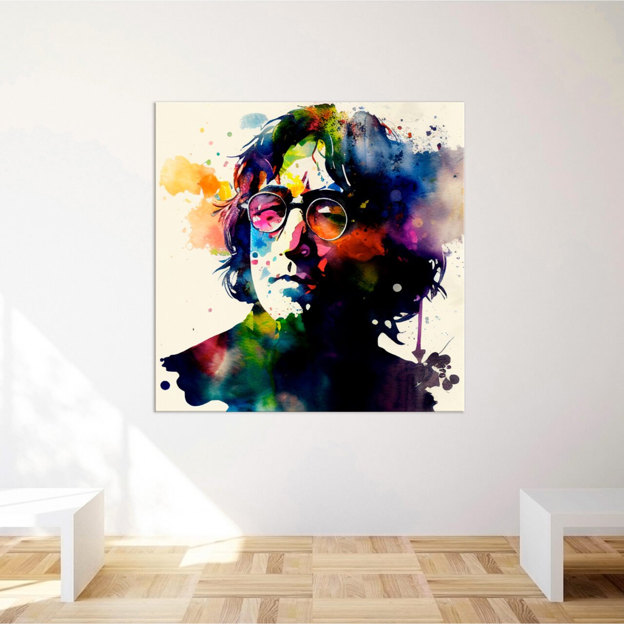 Cadre mural – Portrait Aquarelle John Lennon cadre mural portrait aquarelle john lennon