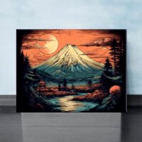 Déco murale – Dessin coloré du Mont Fuji déco murale dessin coloré du mont fuji