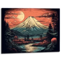 Déco murale – Dessin coloré du Mont Fuji déco murale dessin coloré du mont fuji