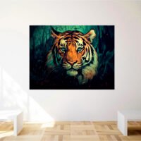 Cadre mural – Dessin Couleur Tigre dans la jungle cadre mural dessin couleur tigre dans la jungle