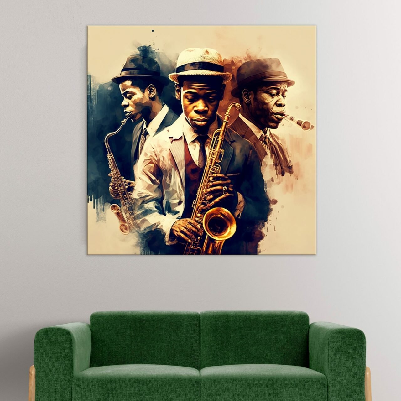 Cadre mural – Musiciens saxophonistes de jazz cadre mural musiciens saxophonistes de jazz
