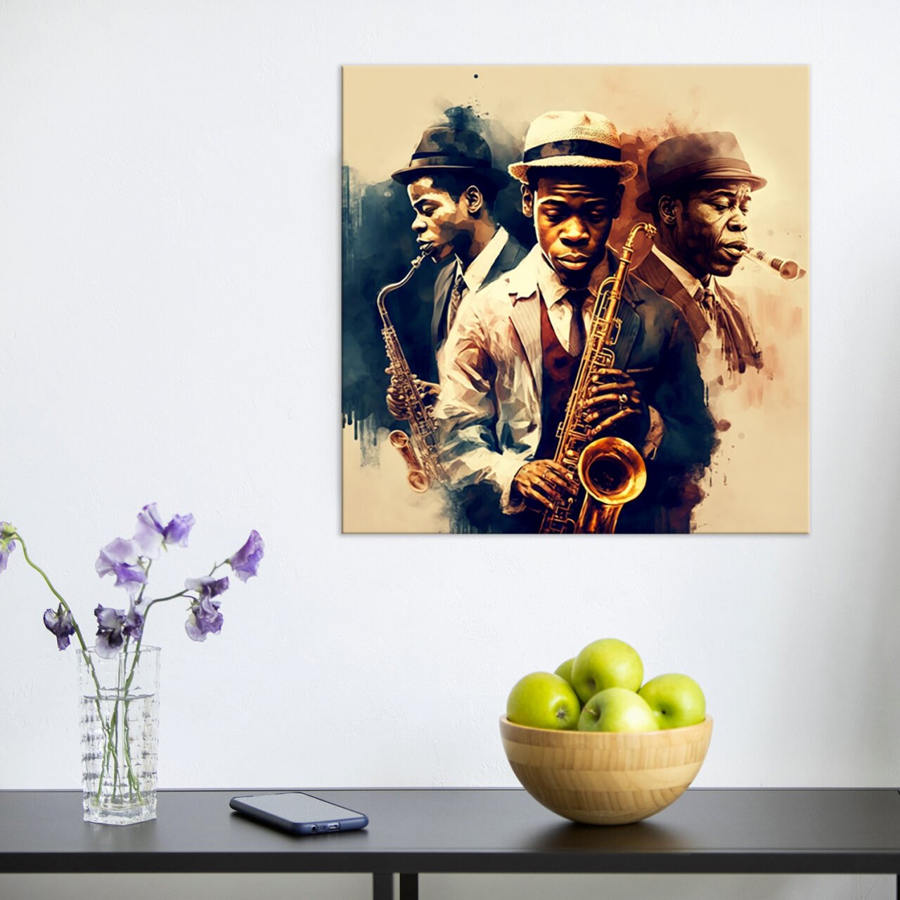 Cadre mural – Musiciens saxophonistes de jazz cadre mural musiciens saxophonistes de jazz