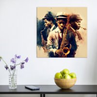 Cadre mural – Musiciens saxophonistes de jazz cadre mural musiciens saxophonistes de jazz