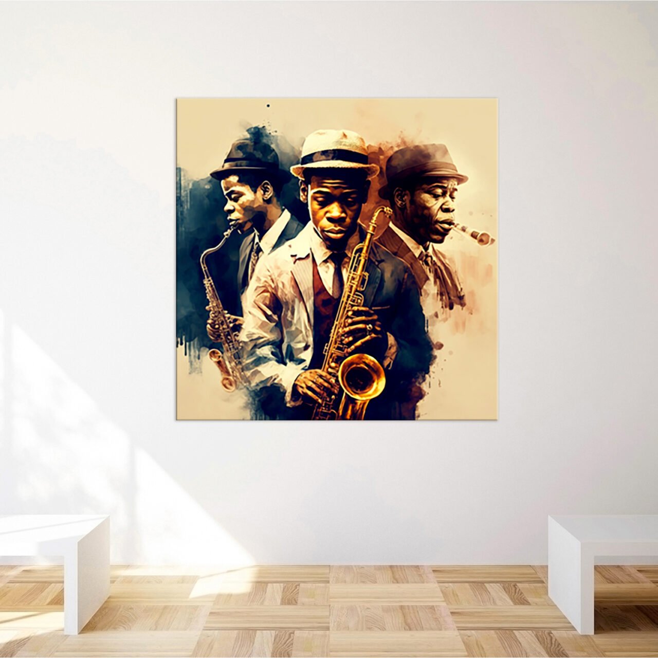 Cadre mural – Musiciens saxophonistes de jazz cadre mural musiciens saxophonistes de jazz