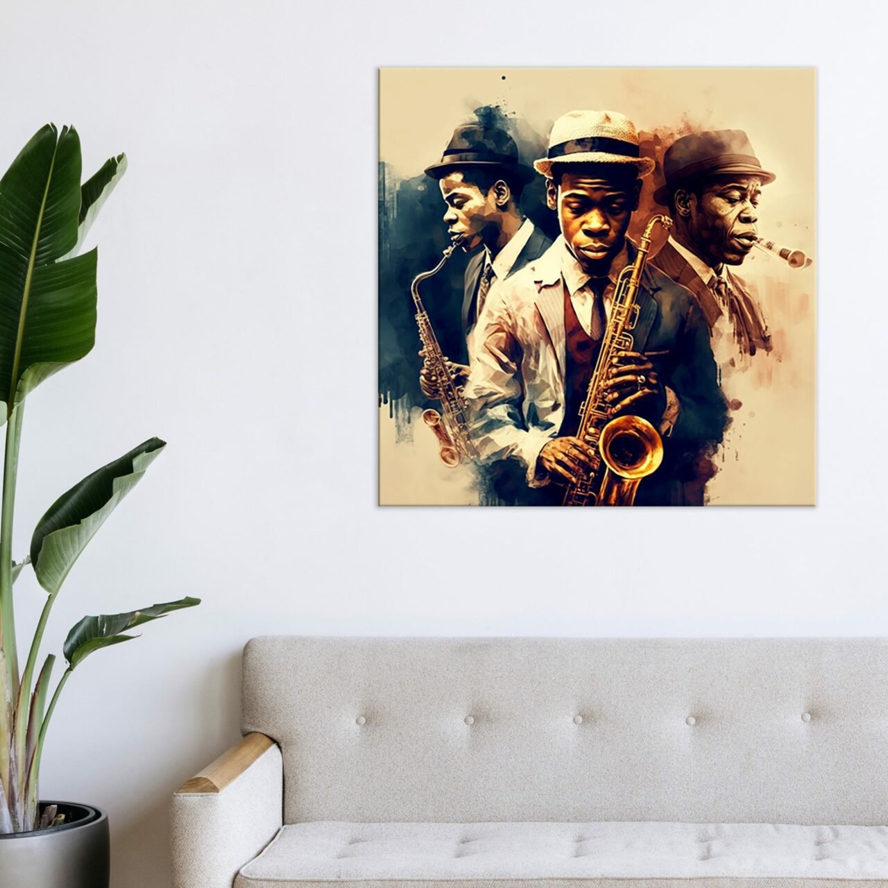 Cadre mural – Musiciens saxophonistes de jazz cadre mural musiciens saxophonistes de jazz