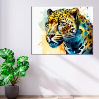 Cadre mural – Jaguar Portrait Aquarelle cadre mural jaguar portrait aquarelle