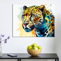 Cadre mural – Jaguar Portrait Aquarelle cadre mural jaguar portrait aquarelle