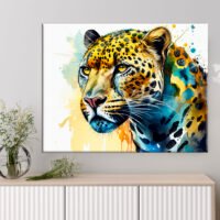 Cadre mural – Jaguar Portrait Aquarelle cadre mural jaguar portrait aquarelle