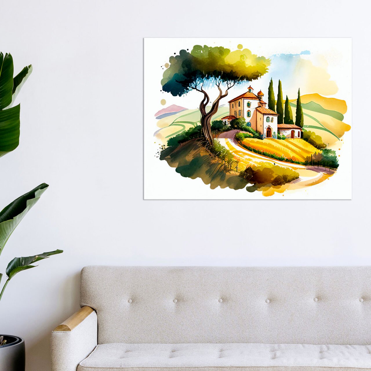 Cadre mural – Paysage de campagne en Italie cadre mural paysage de campagne en italie