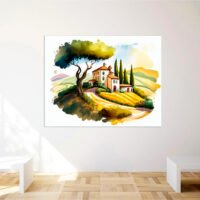 Cadre mural – Paysage de campagne en Italie cadre mural paysage de campagne en italie