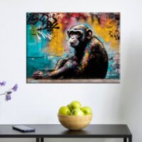 Tableau artistique déco murale – Peinture Singe style Graffiti tableau artistique déco murale peinture singe style graffiti