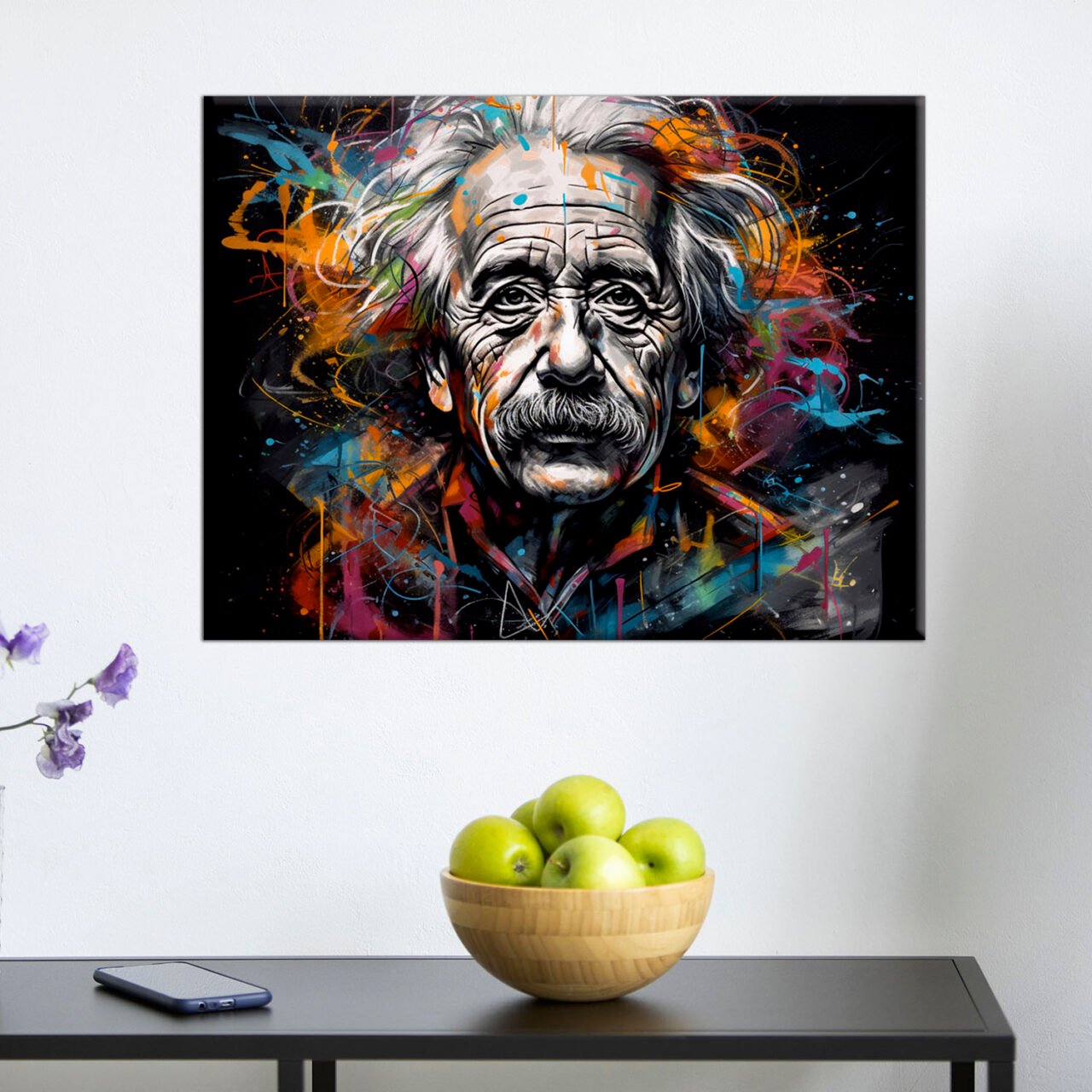 Tableau décoratif – Portrait Albert Einstein graffiti style tableau décoratif portrait albert einstein graffiti style
